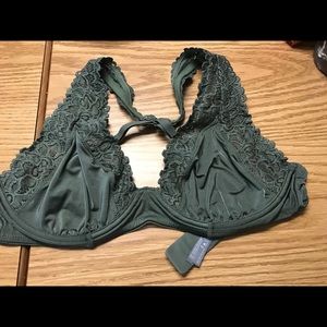 Olive Lace Triangle Bralette